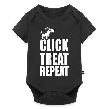 Click Treat Repeat Dog Trainer Dog Training - Baby Premium short-sleeve bodysuit - black - Front