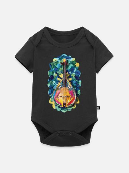Bodhran - Baby Premium Kurzarmbody - Schwarz