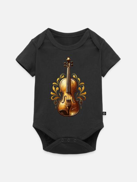 Geige - Baby Premium Kurzarmbody - Schwarz
