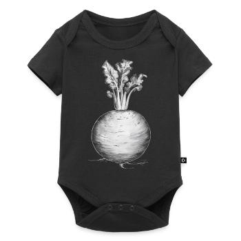 Vintage Rübe liebt Rübe Geschenk - Baby Premium Kurzarmbody - Schwarz - Vorne