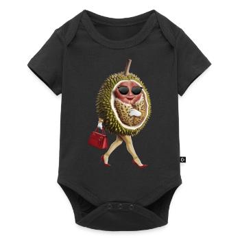Frauen Durian - Baby Premium Kurzarmbody - Schwarz - Vorne