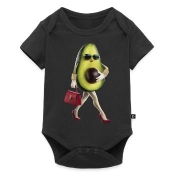 Frauen Avocado - Baby Premium Kurzarmbody - Schwarz - Vorne