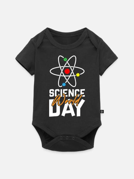 Science World Day - Baby Premium Kurzarmbody - Schwarz