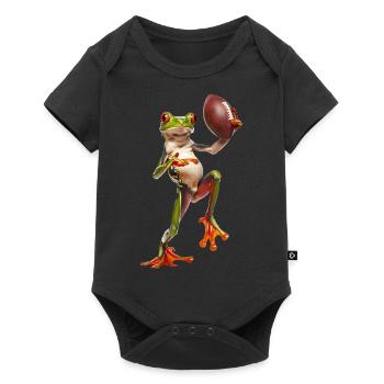 Grenouille arboricole soccer - Body à manches courtes Premium Bébé - noir - Devant