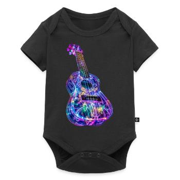 Ukulele - Baby Premium Kurzarmbody - Schwarz - Vorne