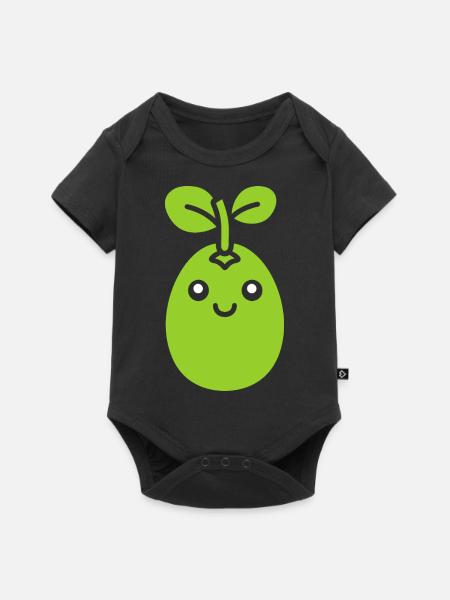 Erbse - Baby Premium Kurzarmbody - Schwarz