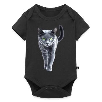Russisch Blau - Baby Premium Kurzarmbody - Schwarz - Vorne