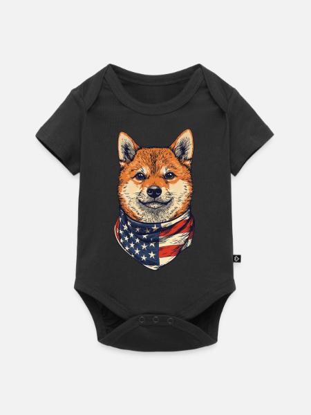 Shiba Inu - Baby Premium Kurzarmbody - Schwarz