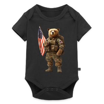Tragen - Baby Premium Kurzarmbody - Schwarz - Vorne