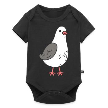 Taube - Baby Premium Kurzarmbody - Schwarz - Vorne