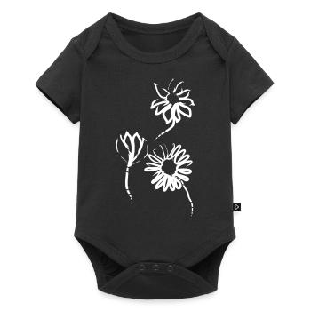 Spring Flowers - Baby Premium short-sleeve bodysuit - black - Front