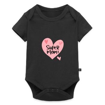 Super mom - Baby Premium short-sleeve bodysuit - black - Front