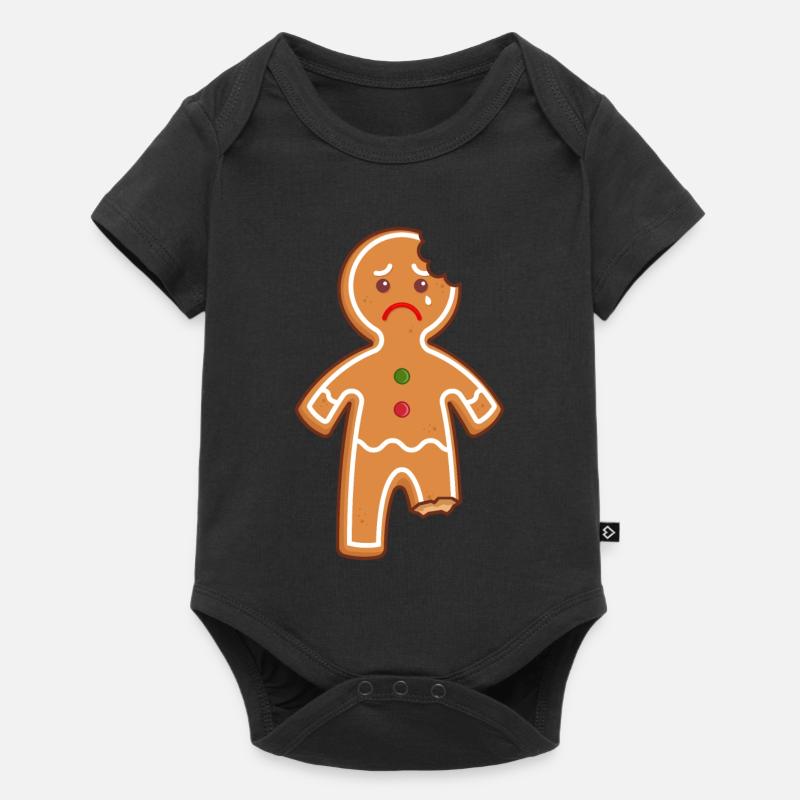 Lebkuchenmann Lebkuchen Mann Gingerbread Mi Mi Mi - Baby Premium Kurzarmbody - Schwarz