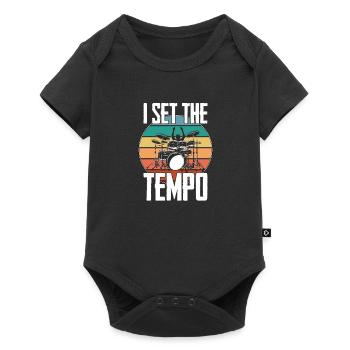 Drummer Funny - J’ai mis le tempo - Body à manches courtes Premium Bébé - noir - Devant