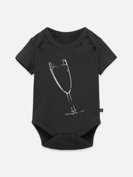 Abstraktes Glas / Linie / weiß / Muster - Baby Premium Kurzarmbody - Schwarz