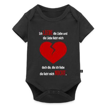 Herzschmerz für sie - Baby Premium Kurzarmbody - Schwarz - Vorne