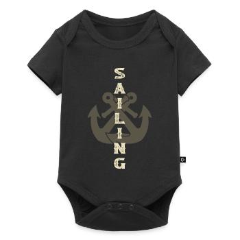 Voilier Voilier Voilier Ancre - Body à manches courtes Premium Bébé - noir - Devant