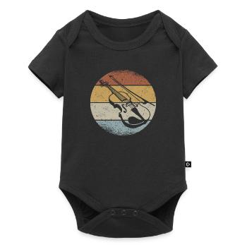 Violin Retro Violin Violinist Violin Player - Baby Premium short-sleeve bodysuit - black - Front