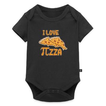 Math I Love Pizza Pi - Baby Premium Kurzarmbody - Schwarz - Vorne