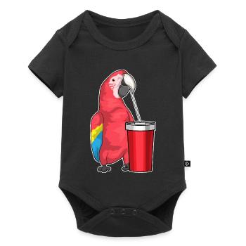 Tasse de perroquet à emporter - Body à manches courtes Premium Bébé - noir - Devant