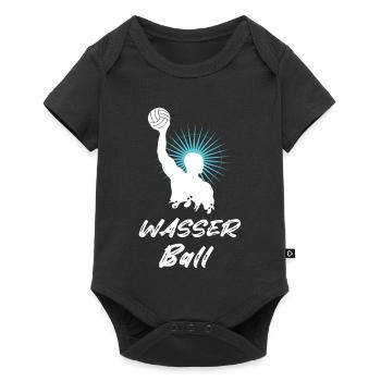 Water polo player silhouette white - Baby Premium short-sleeve bodysuit - black - Front