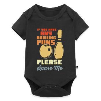 Blague de bowler - Body à manches courtes Premium Bébé - noir - Devant