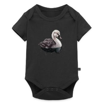 Bébé cygne Oiseau Poussin - Body à manches courtes Premium Bébé - noir - Devant