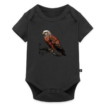 Oiseau de proie rouge de Milan - Body à manches courtes Premium Bébé - noir - Devant