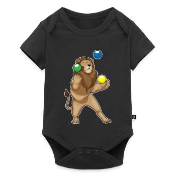 Jongleur de lion jongleur - Body à manches courtes Premium Bébé - noir - Devant