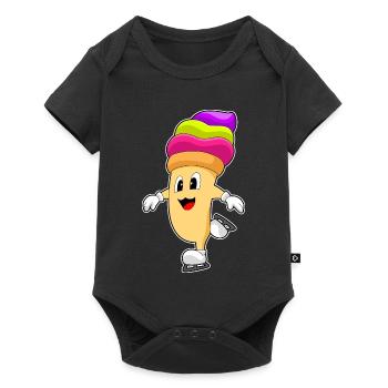 Cupcake Eislaufen Schlittschuhe - Baby Premium short-sleeve bodysuit - black - Front