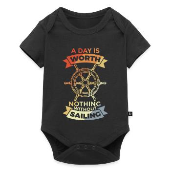 Vintage sailing - Baby Premium short-sleeve bodysuit - black - Front