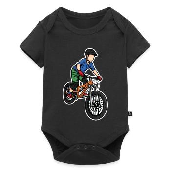 Drôle de vélo de montagne garçon - Body à manches courtes Premium Bébé - noir - Devant