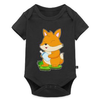 Fox Baby Bottle - Baby Premium short-sleeve bodysuit - black - Front