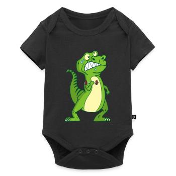 La force du tyrannosaure - Body à manches courtes Premium Bébé - noir - Devant