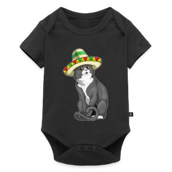 Cat Sombrero - Baby Premium short-sleeve bodysuit - black - Front