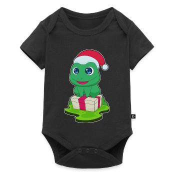 Forfait de Noël grenouille - Body à manches courtes Premium Bébé - noir - Devant