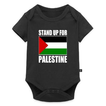 stand up for palestine - Body à manches courtes Premium Bébé - noir - Devant