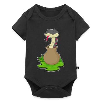 Snake Vase - Baby Premium short-sleeve bodysuit - black - Front