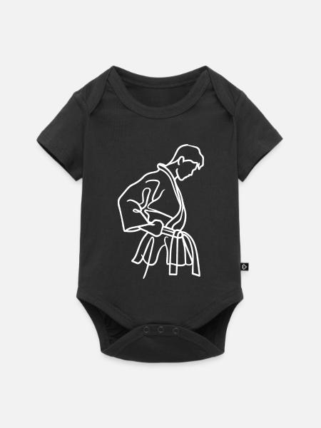 Karate Skizze - Baby Premium Kurzarmbody - Schwarz