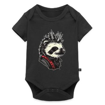 Paresseux punk cool - Body à manches courtes Premium Bébé - noir - Devant