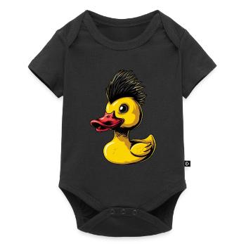 Canard en caoutchouc Punk - Body à manches courtes Premium Bébé - noir - Devant