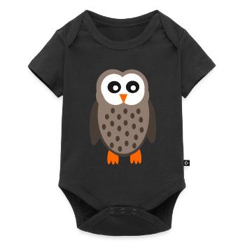 funny owl owls T-shirt - Baby Premium short-sleeve bodysuit - black - Front