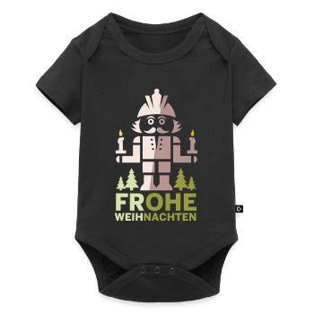 Casse-Noisette Joyeux Noël Sapin Mineur Bougie - Body à manches courtes Premium Bébé - noir - Devant