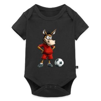 Footballer Donkey - Baby Premium short-sleeve bodysuit - black - Front