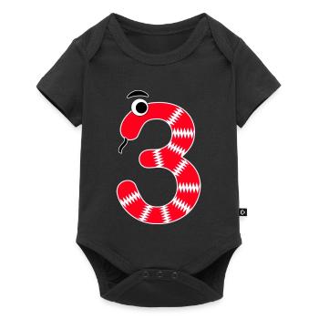 Number 3 Snake Red Kids - Baby Premium short-sleeve bodysuit - black - Front