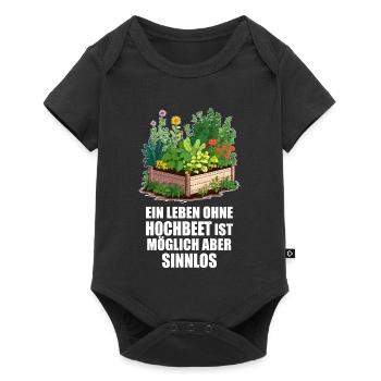 Hobbygärtner, Hochbeet, Garten, Pflanzen, Gemüse - Baby Premium Kurzarmbody - Schwarz - Vorne