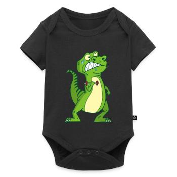Tyrannosaure et petits bras - Body à manches courtes Premium Bébé - noir - Devant