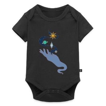 Universe in hand colour - Baby Premium Kurzarmbody - Schwarz - Vorne