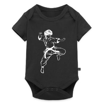 Croquis de karaté garçon - Body à manches courtes Premium Bébé - noir - Devant