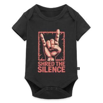 Shred the Silence – Signe Rock Hand Heavy Metal - Body à manches courtes Premium Bébé - noir - Devant